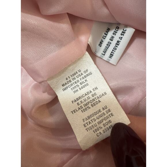 Vintage Christian Dior Baby Pink Blush Blazer Mother Pearl Buttons The Suit 80s - Picture 7 of 16